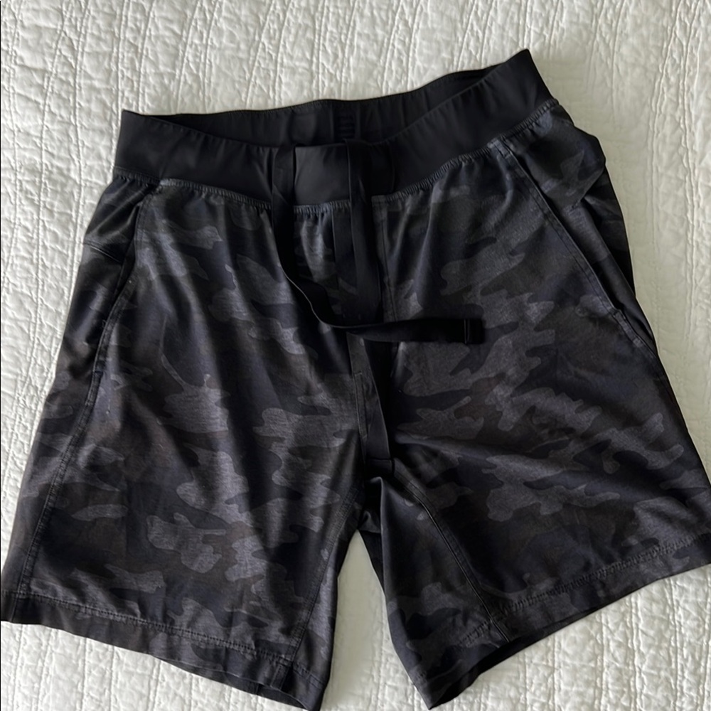 Black Camouflage Athletic Shorts